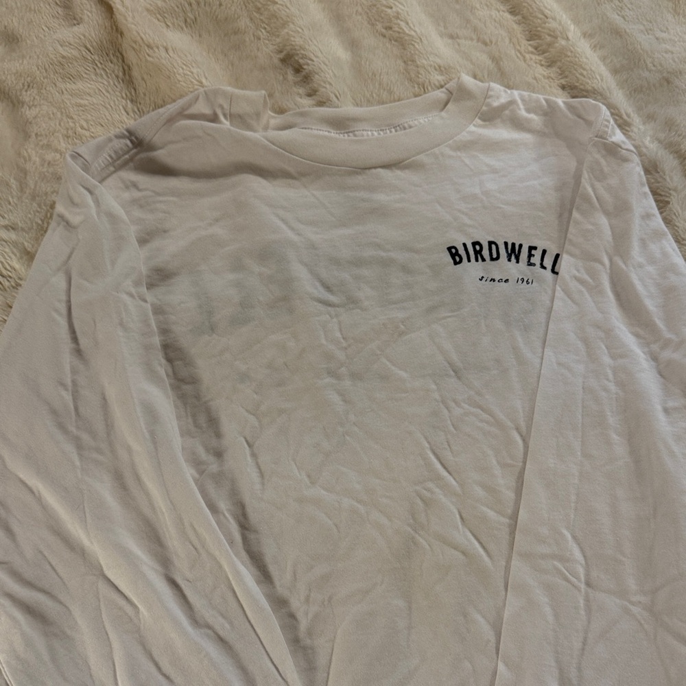 Birdwell Men's White Long Sleeve Tee size small